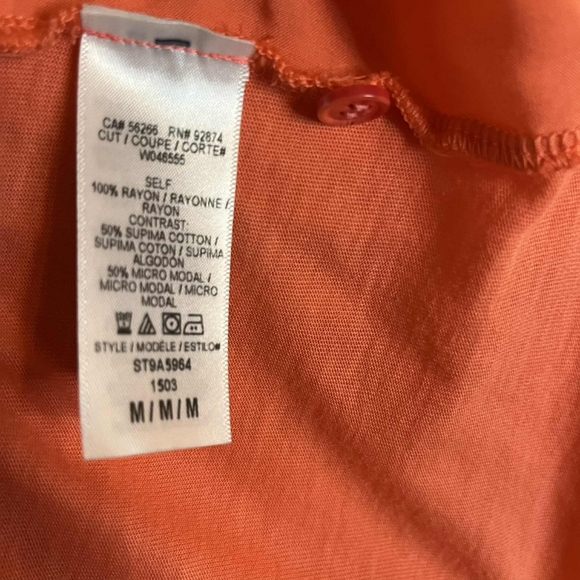 Splendid Shirting Medium Long Sleeve Top In Apricot - Picture 6 of 10